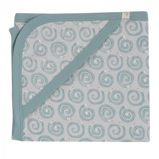 Couverture bébé - 72 x 72 cm - serpents turquoise Couverture bébé - 72 x 72 cm - serpents turquoise