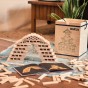Mallette en bois de 280 planchettes + 1 livre d'art bleu - à partir de 8 ans