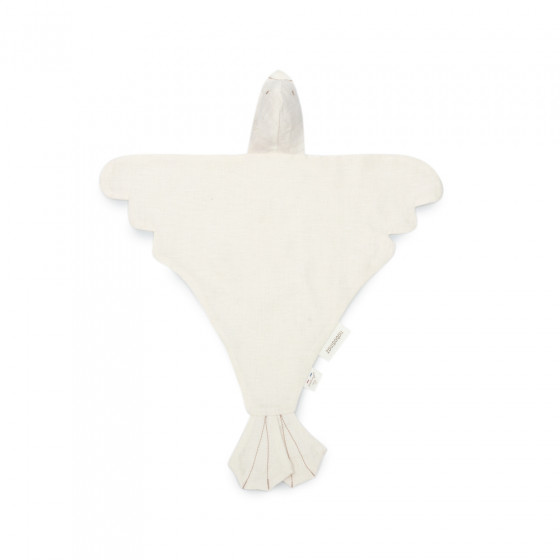 Lin français doudou oiseau - Off White - 40x48 cm Lin français doudou oiseau - Off White - 40x48 cm