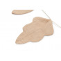 Lin français guilande de feuilles - Sand - 128 cm
