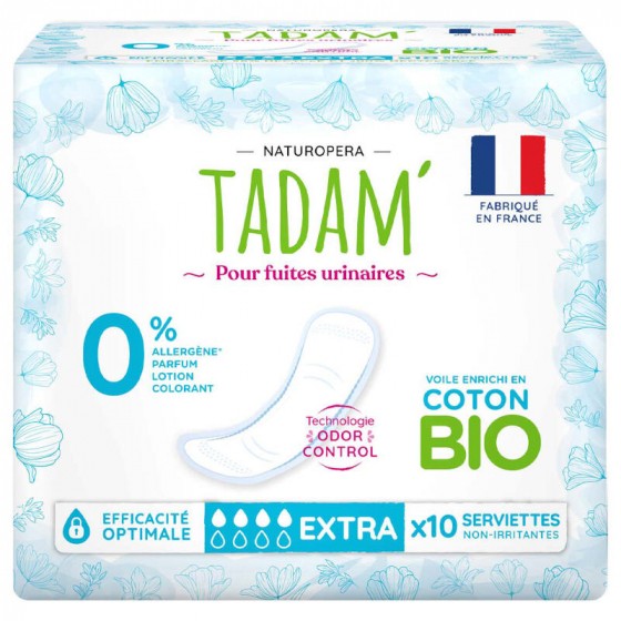 Tadam Serviettes pour fuites urinaires - Extra - 10 pcs Tadam Serviettes pour fuites urinaires - Extra - 10 pcs