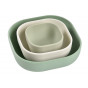 Lot de 3 bols silicone gigogne (Sagegreen/Cotton/mistygreen)