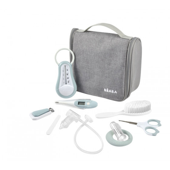 Trousse de toilette nomade 9 accessoires green blue Trousse de toilette nomade 9 accessoires green blue