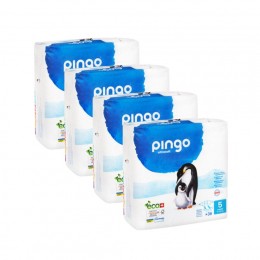 Couches écologiques taille 5 Junior 11-25 kg 4 packs x 36 langes - Pingo