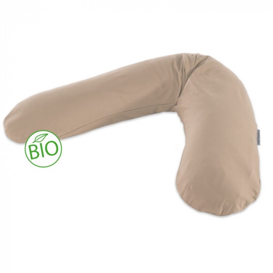 Theraline - Coussin d'allaitement avec housse en coton bio - cappuccino Theraline - Coussin d'allaitement avec housse en coton bio - cappuccino