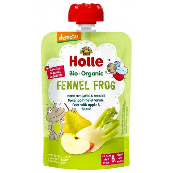 Fennel Frog - Gourde poire, pomme et fenouil - 100g - Holle