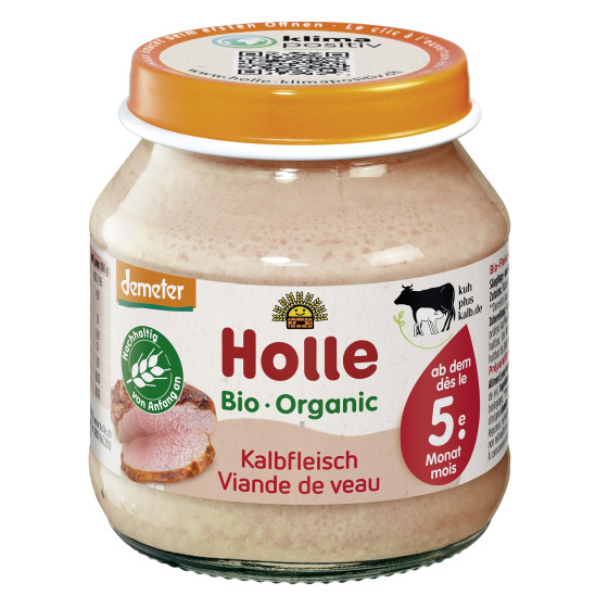 Petit pot bébé - Viande de veau - 125g - Holle Petit pot bébé - Viande de veau - 125g - Holle