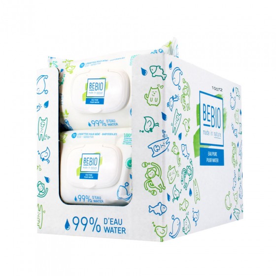 Lingettes écologiques pour bébé - 99% d'eau - 8X72 lingettes Lingettes écologiques pour bébé - 99% d'eau - 8X72 lingettes