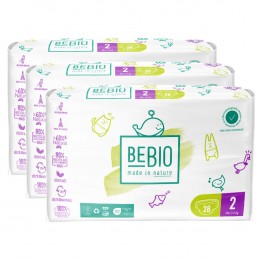 84 couches/langes écologiques T2 - Mini 3 à 6kg - 3X28 couches