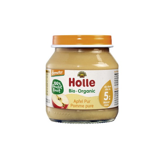 Petit pot bébé - 100 % pomme - 125g - Holle Petit pot bébé - 100 % pomme - 125g - Holle