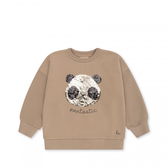Sweat Lou à sequins - Oxford Tan - 9-10 ans - Konges Sløjd