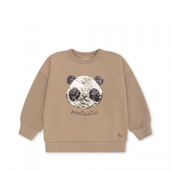 Sweat Lou à sequins - Oxford Tan - 5-6 ans - Konges Sløjd