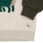 Sweat Lou à sequins - Blanc cassé chiné Dino - 2 ans - Konges Sløjd