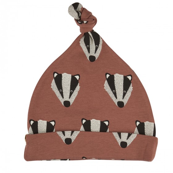 Bonnet noué en coton bio - Badger Mocha - Pigeon