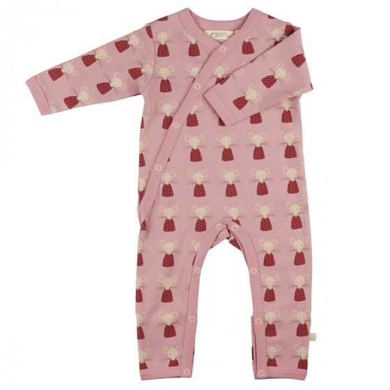 Pyjama kimono en coton bio - Mouse Red Dress - Pigeon