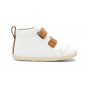 Chaussures Bobux Step Up - Hi Court White + Caramel