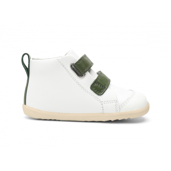 Chaussures Bobux Step Up - Hi Court White + Forest