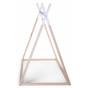 Structure de lit pour Tipi - Naturel & Blanc (90 x 200 cm)