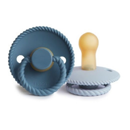 Set de 2 tétines Rope en latex - Ocean blue & Powder blue