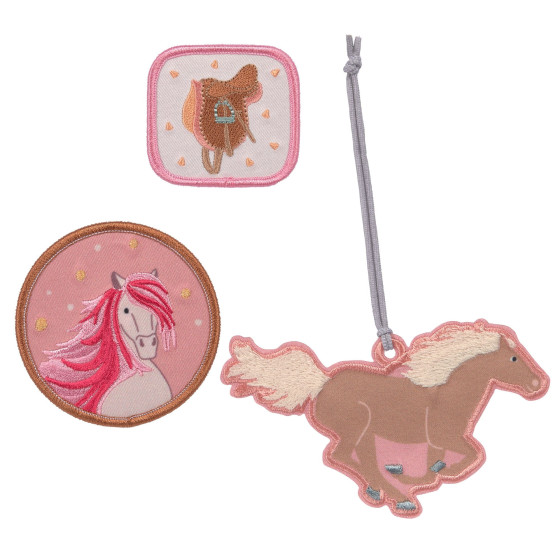 Set de patch et d'écussons - Horse pink