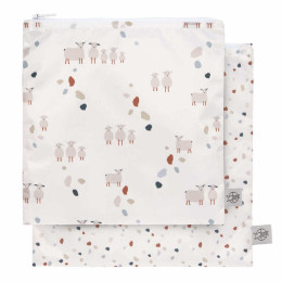 Set de 2 pochettes à goûter - Tiny Farmer Dots & Sheep