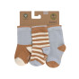 Lot de 3 paires de chaussettes - Light blue & caramel