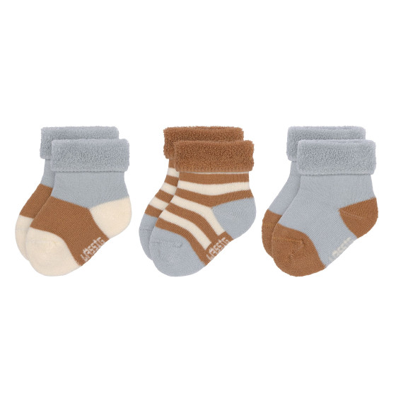 Lot de 3 paires de chaussettes - Terry light blue & caramel