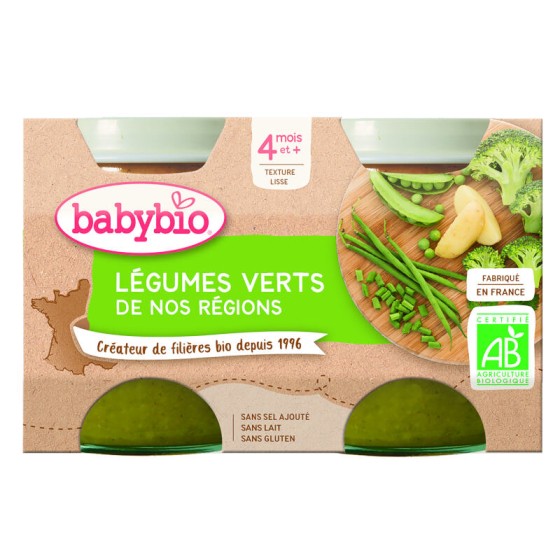 Pot Légumes verts 2x130g - BABYBIO Pot Légumes verts 2x130g - BABYBIO