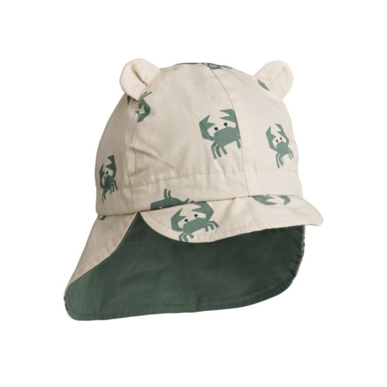 Casquette protège nuque réversible Gorm Crab Sandy / Pepppermint - Liewood Casquette protège nuque réversible Gorm Crab Sandy / Pepppermint - Liewood