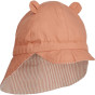 Casquette protège nuque réversible Gorm Y/D Stripe Tuscany rose / Sandy - Liewood