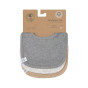 Lot de 3 bavoirs naissance GOTS, gris foncé/gris clair/nature mélange