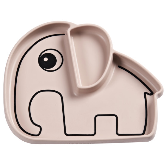 Assiette silicone Elphee - rose Assiette silicone Elphee - rose