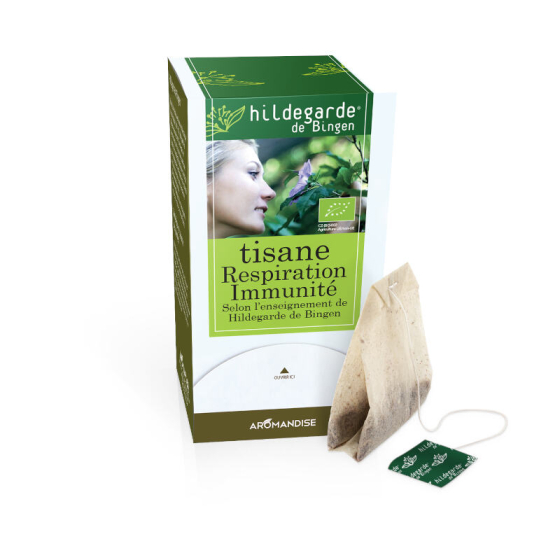 Tisane Hildegarde de Bingen - Respiration Immunité - 18 sachets - Aromandise Tisane Hildegarde de Bingen - Respiration Immunité - 18 sachets - Aromandise