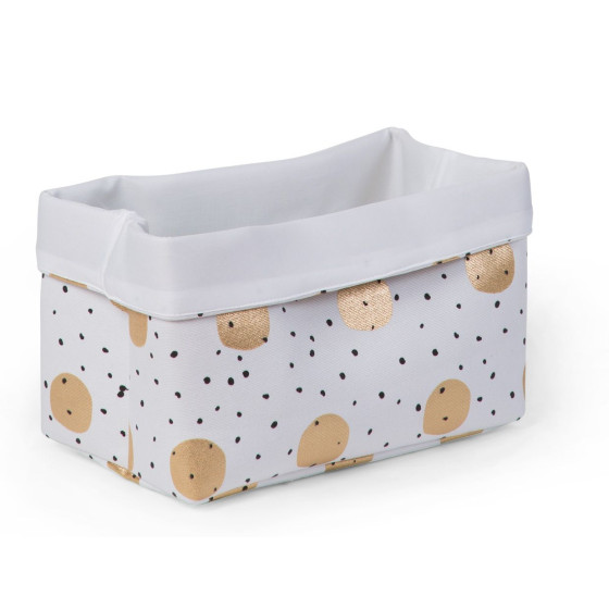 Childhome - Canvas Box Foldable - 32x20x20 cm - Boules Dorees