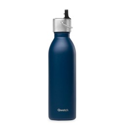 Bouteille isotherme ACTIVE avec bouchon Sport Matt/Bleu marine 600ml - Qwetch