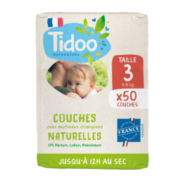 Couches naturelles Taille 3 (4-9kg) 50 pcs - Tidoo