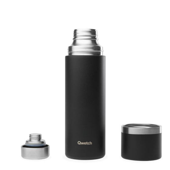 Thermo inox isotherme - Matt - Noir - 750ml - Qwetch