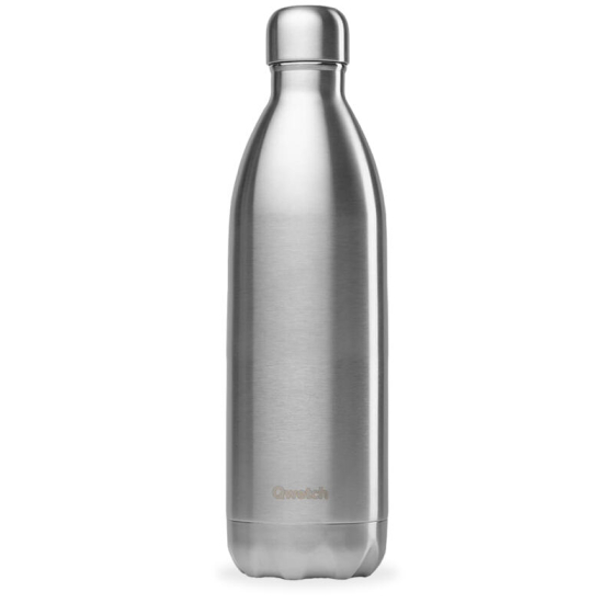 Bouteille isotherme - Inox brossé - 1000ml - Qwetch