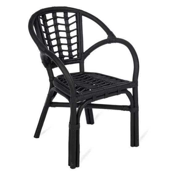 Chaise en rotin Ayo - Noir