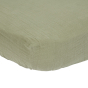 Drap-housse mousseline berceau Olive