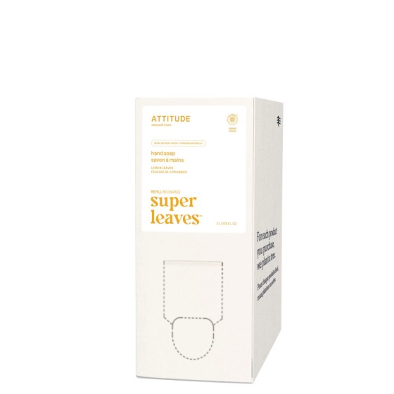 Eco-recharge savon mains Citronnier hypoallergénique Super leaves 2L - Attitude