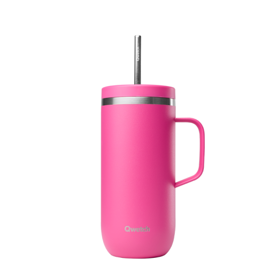 Cold cup isotherme inox avec anse Matt Magenta 600ml - Qwetch