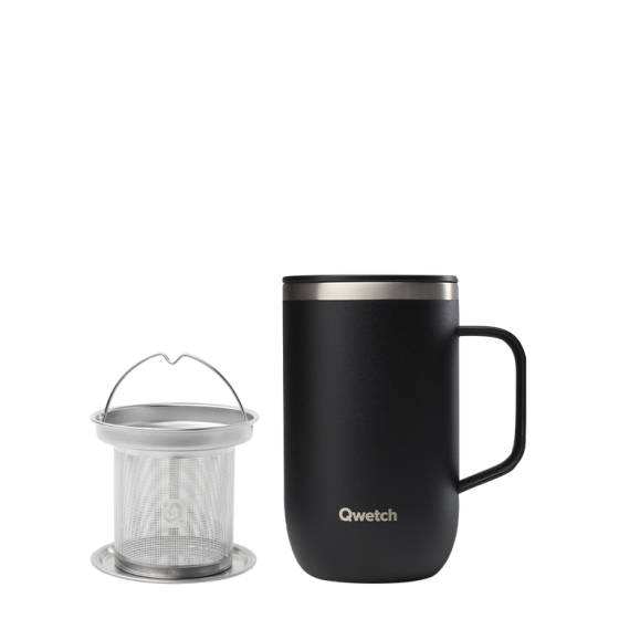 Mug isotherme inox Matt Noir 470ml - Qwetch