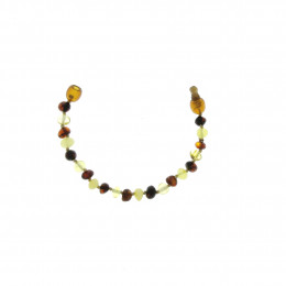 Bracelet d'ambre enfant " billes " avec clip de sécurité