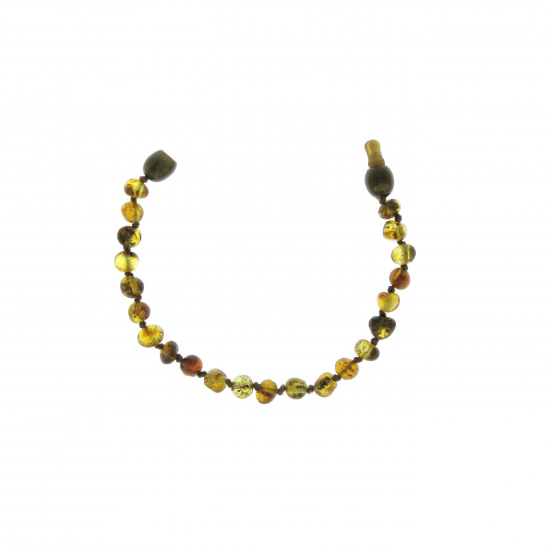 Baltic Way - Bracelet d'ambre enfant  billes  avec clip de sécurité -  Sebio