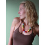 Collier d'allaitement et de portage - colori double arc-en-ciel