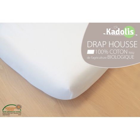 Drap Housse en Coton Bio Pour Lit Bébé 60x120 cm - Kadolis