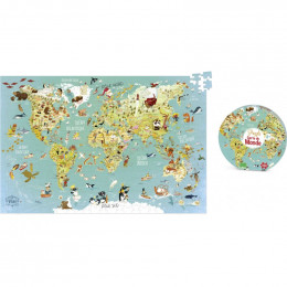 Puzzle carte du Monde 500 pièces - à partir de 8 ans