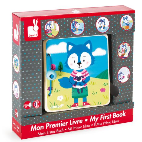 Livre en bois Le doudou du petit loup - à partir de 1 an ** Livre en bois Le doudou du petit loup - à partir de 1 an **