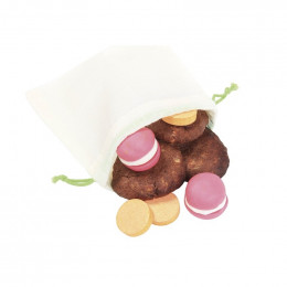 8 sacs réutilisables en coton BIO fruits secs, céréales... 4 XS et 4 S